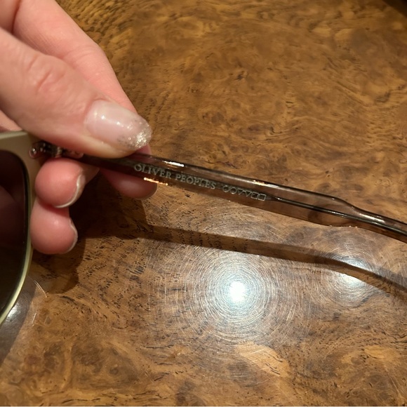 OLIVER PEOPLES Sheldrake Metal OV1179S Bone Pecan Taupe Mirrored Sunglasses 1179 - Picture 10 of 10